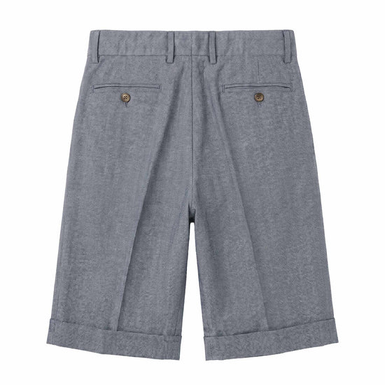 Herringbone Double-pleat bermuda - MONTEZEMOLO