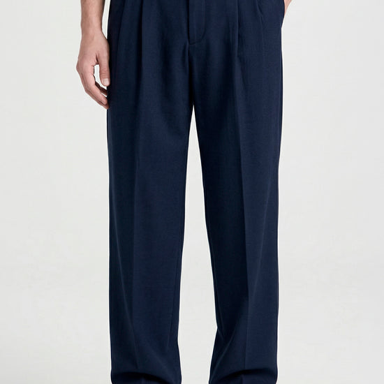 Wide fit double pleat stretch trousers - MONTEZEMOLO