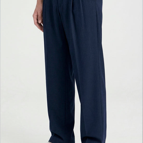 Wide fit double pleat stretch trousers - MONTEZEMOLO