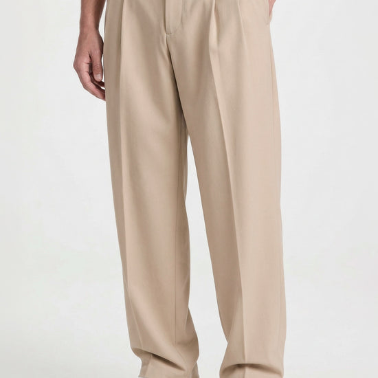 Wide fit double pleat stretch trousers - MONTEZEMOLO