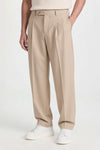 Wide fit double pleat stretch trousers - MONTEZEMOLO