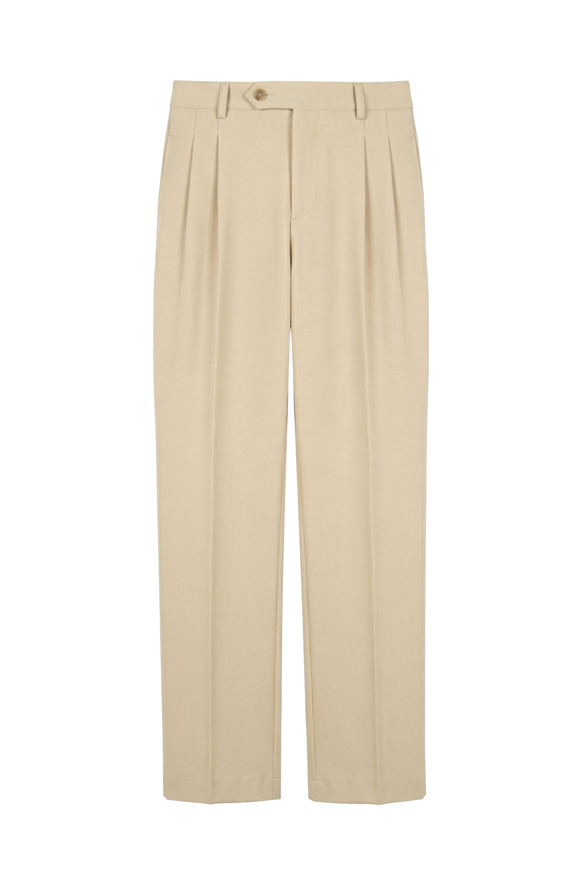 Wide fit double pleat stretch trousers - MONTEZEMOLO