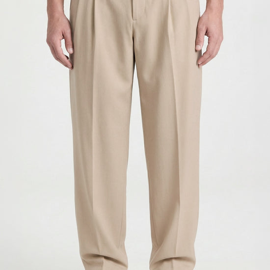 Wide fit double pleat stretch trousers - MONTEZEMOLO