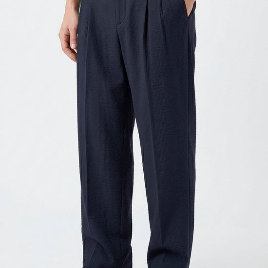 Wide-fit textured stretch seersucker fabric - MONTEZEMOLO