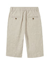 Natural Linen Bermuda Shorts with Drawstring - MONTEZEMOLO