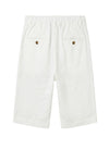 Washed Linen Bermuda Shorts with Drawstring - MONTEZEMOLO