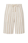 Striped Linen-Blend Bermuda Shorts with Drawstring - MONTEZEMOLO