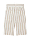 Striped Linen-Blend Bermuda Shorts with Drawstring - MONTEZEMOLO