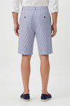 Fine-Stripe Stretch Cotton Seersucker Bermuda Short - MONTEZEMOLO