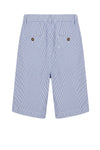 Fine-Stripe Stretch Cotton Seersucker Bermuda Short - MONTEZEMOLO