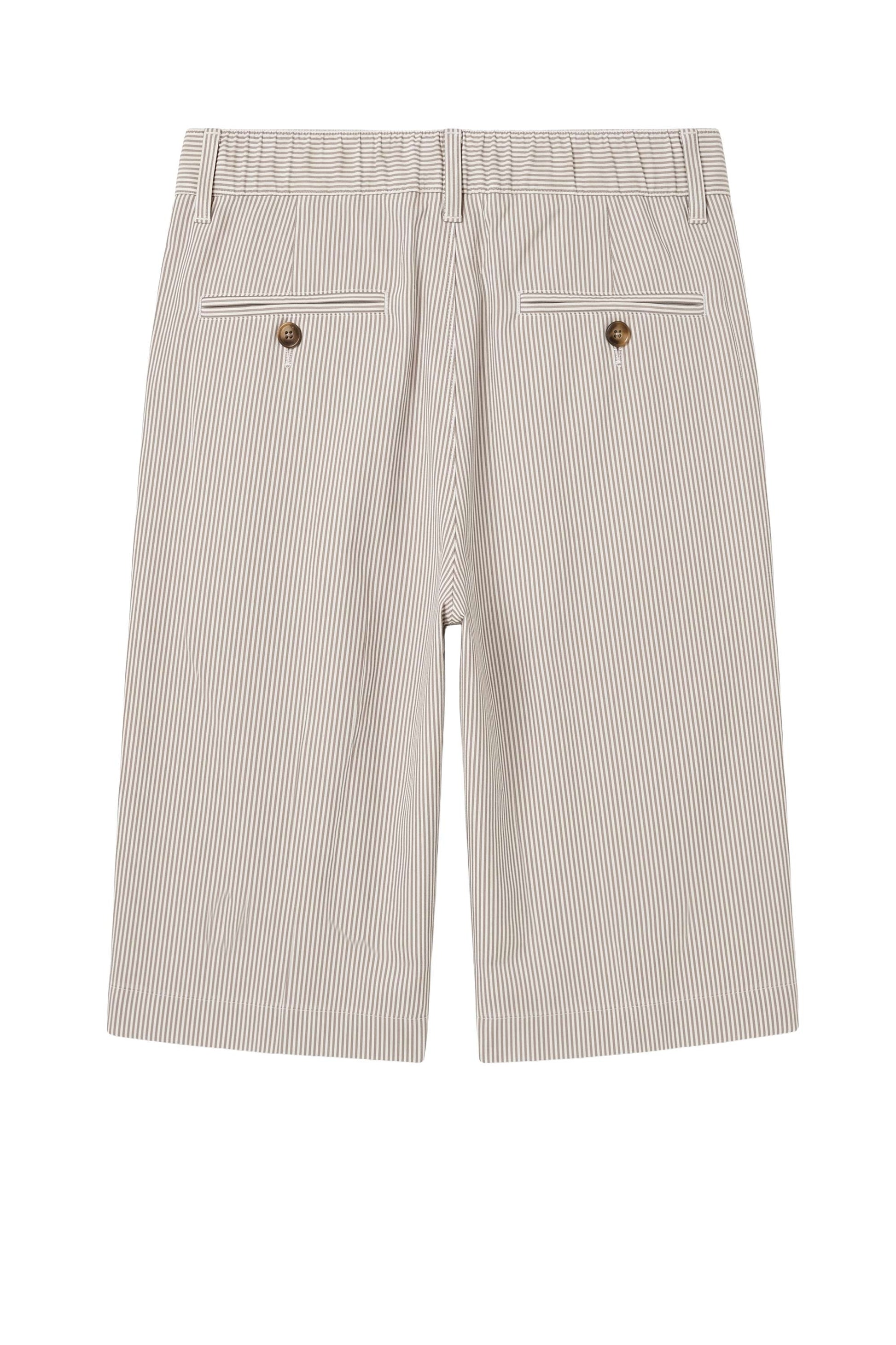 Fine-Stripe Stretch Cotton Seersucker Bermuda Short - MONTEZEMOLO