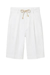 Seersucker Bermuda Shorts with Drawstring - MONTEZEMOLO