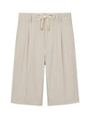 Seersucker Bermuda Shorts with Drawstring - MONTEZEMOLO