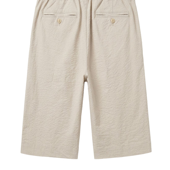 Seersucker Bermuda Shorts with Drawstring - MONTEZEMOLO