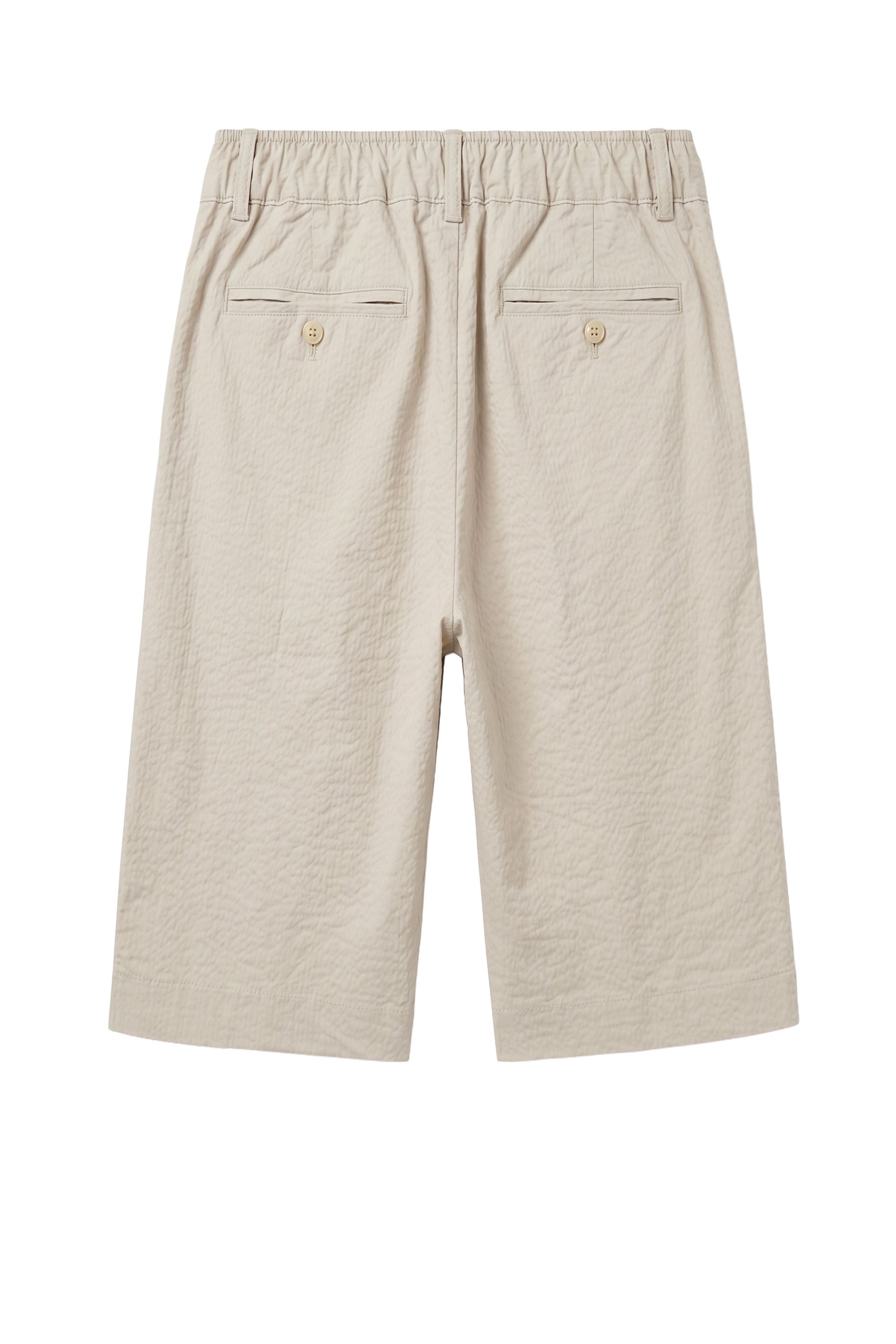 Seersucker Bermuda Shorts with Drawstring - MONTEZEMOLO