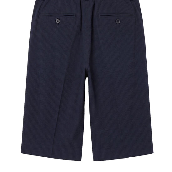 Seersucker Bermuda Shorts with Drawstring - MONTEZEMOLO