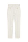 Pure linen double pleats wide-leg trousers - MONTEZEMOLO