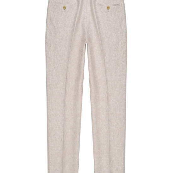 Pure linen double pleats wide-leg trousers - MONTEZEMOLO
