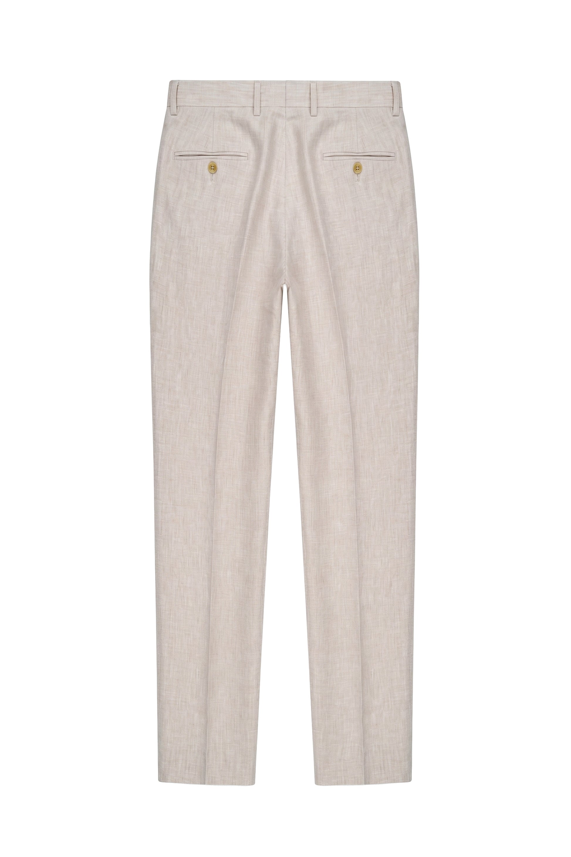Pure linen double pleats wide-leg trousers - MONTEZEMOLO