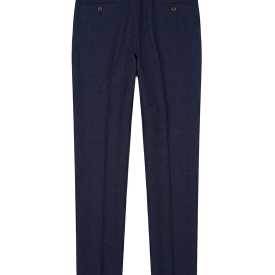 Pure linen double pleats wide-leg trousers - MONTEZEMOLO