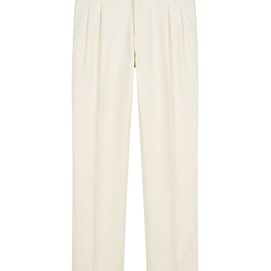 Two-pleat bull-denim stretch trousers - MONTEZEMOLO