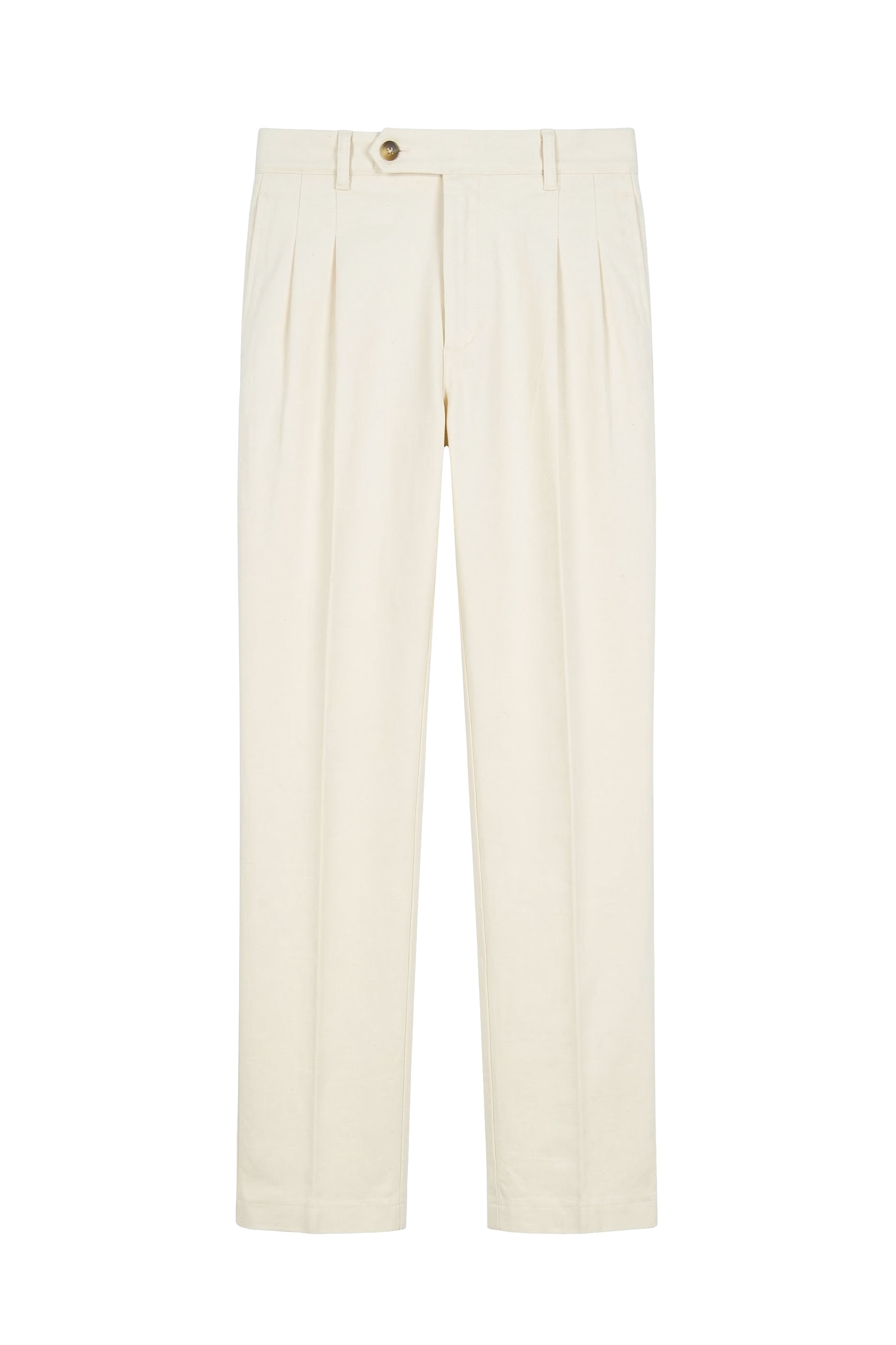 Two-pleat bull-denim stretch trousers - MONTEZEMOLO