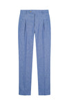 Cotton & Linen Trousers denim-effect - MONTEZEMOLO