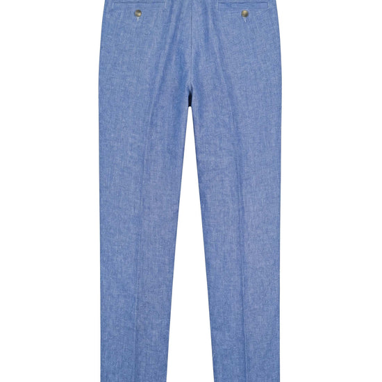 Cotton & Linen Trousers denim-effect - MONTEZEMOLO