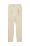 Single pleat stretch cotton trousers - MONTEZEMOLO