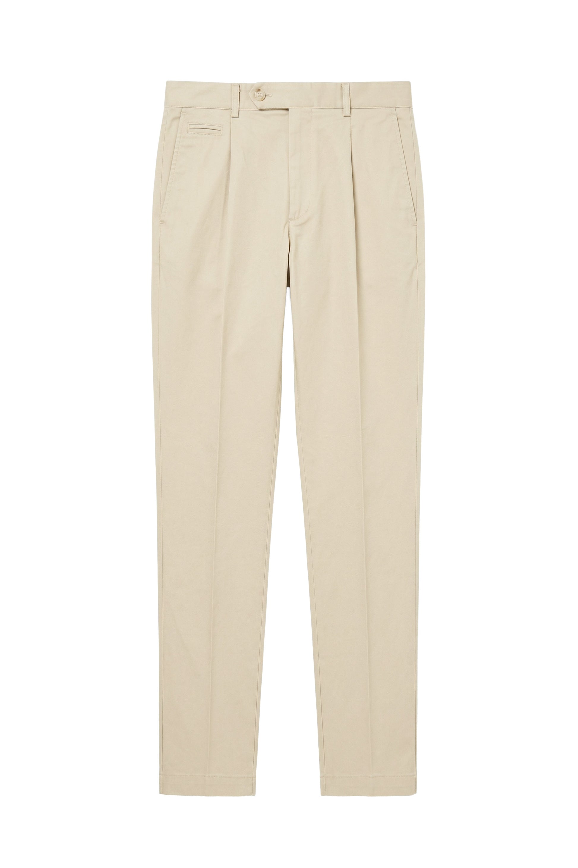 Single pleat stretch cotton trousers - MONTEZEMOLO
