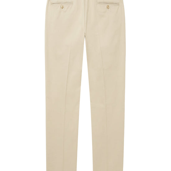 Single pleat stretch cotton trousers - MONTEZEMOLO