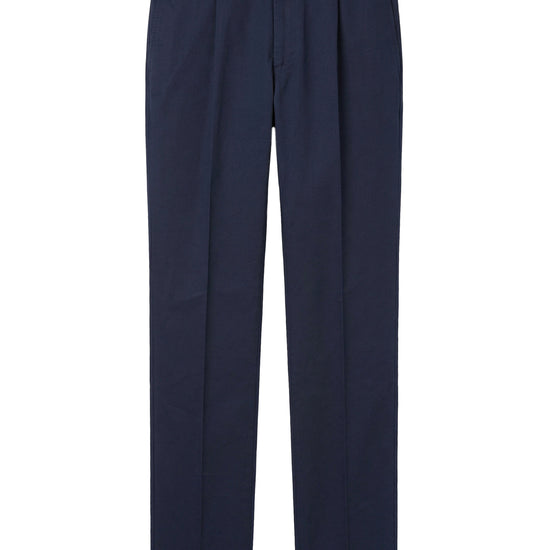 Single pleat stretch cotton trousers - MONTEZEMOLO