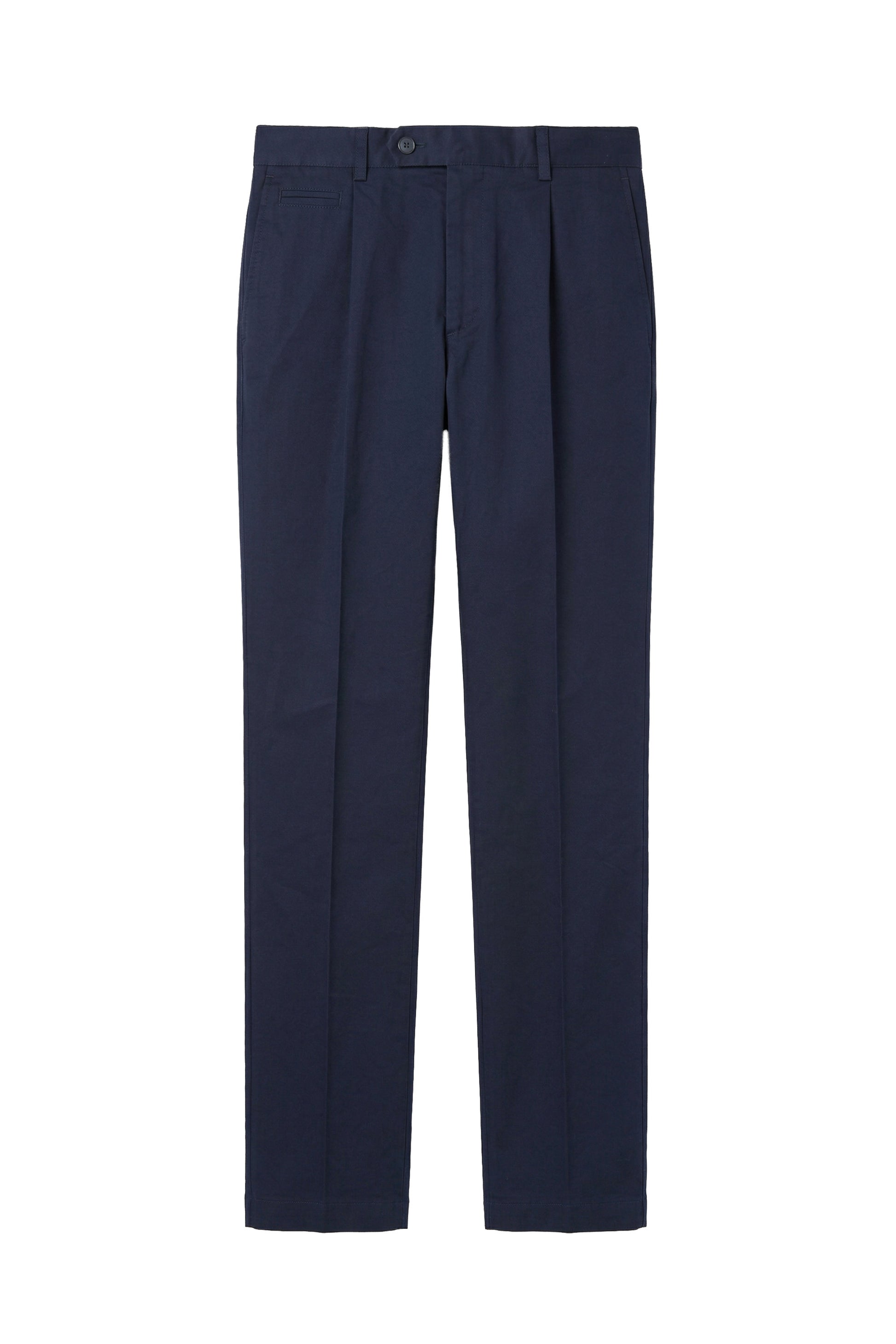 Single pleat stretch cotton trousers - MONTEZEMOLO