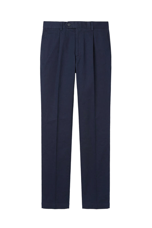 Single pleat stretch cotton trousers - MONTEZEMOLO