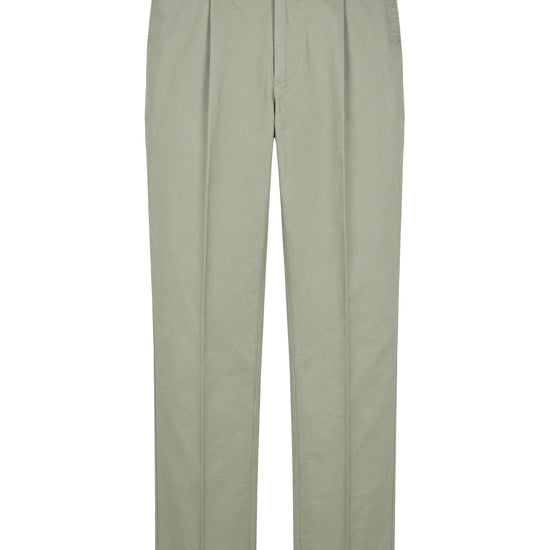 Single pleat stretch cotton trousers - MONTEZEMOLO