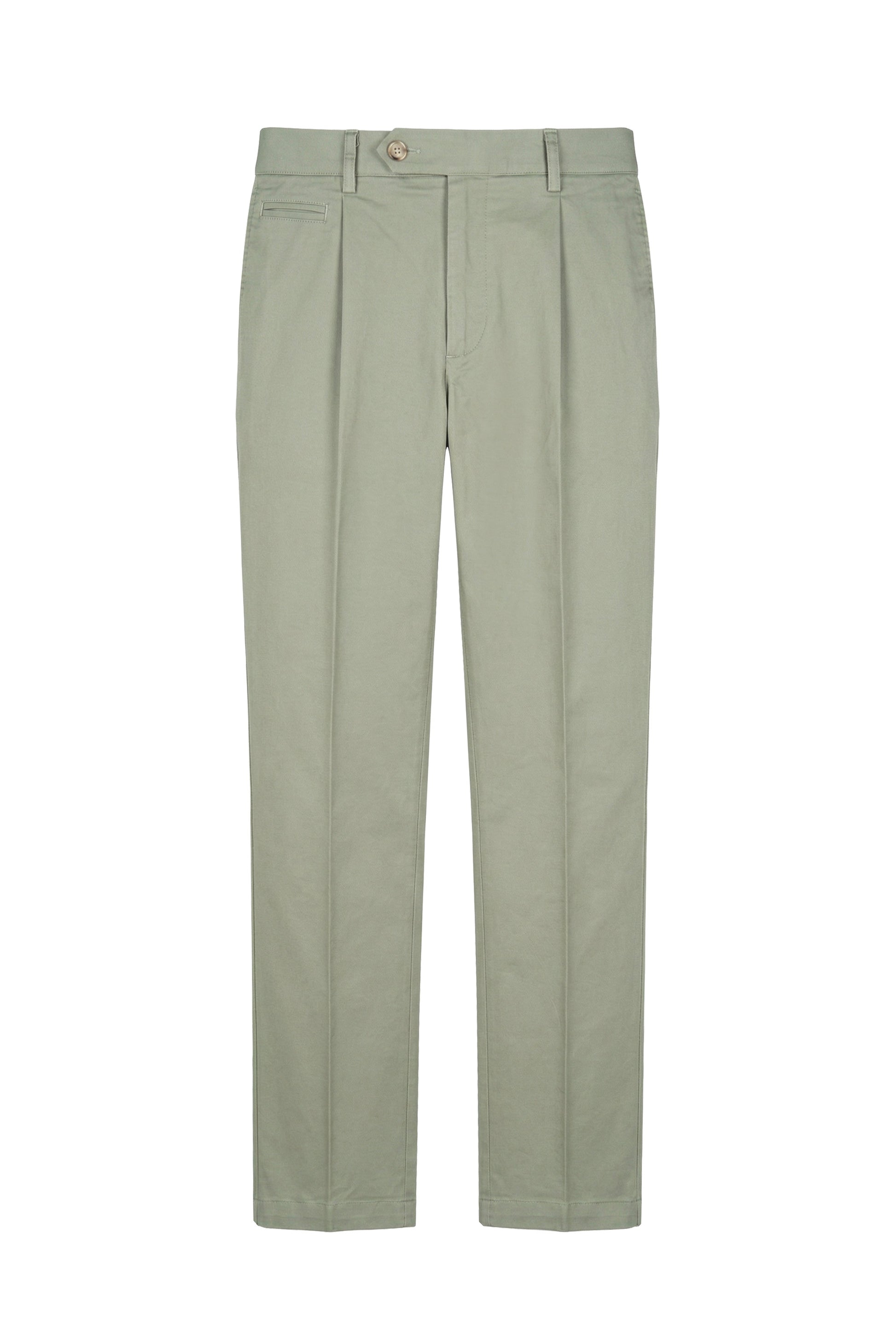 Single pleat stretch cotton trousers - MONTEZEMOLO