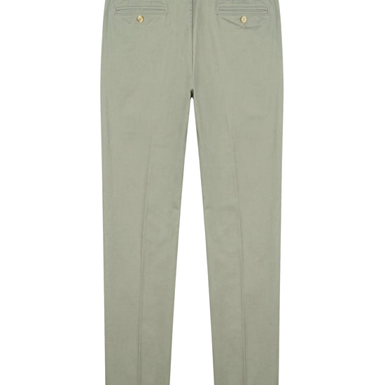 Single pleat stretch cotton trousers - MONTEZEMOLO