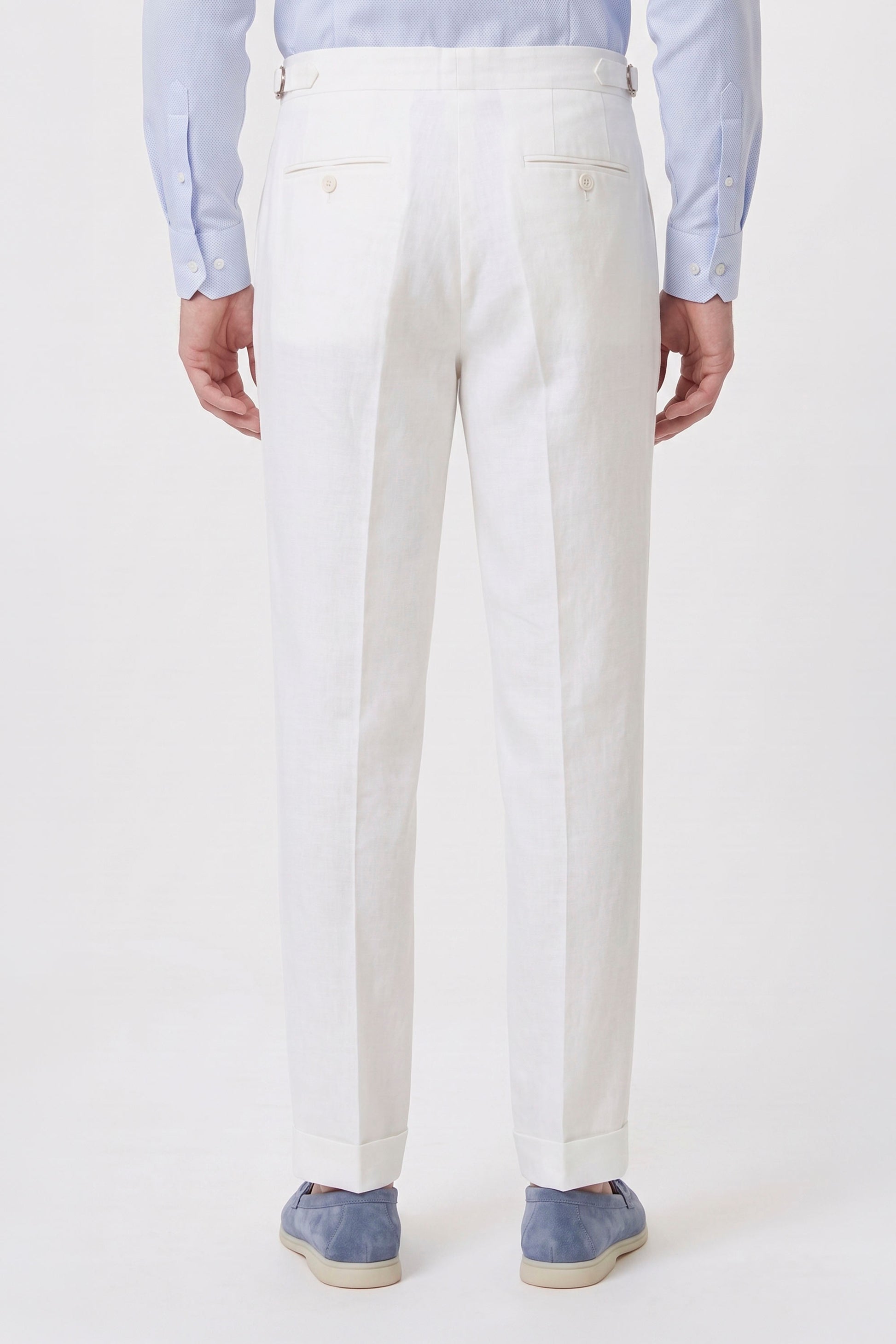 Cotton & Linen Wide-Fit Trousers - MONTEZEMOLO