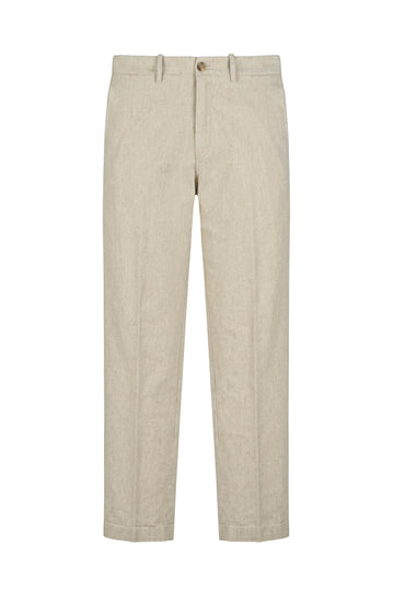 Over melange denim bull trousers - MONTEZEMOLO