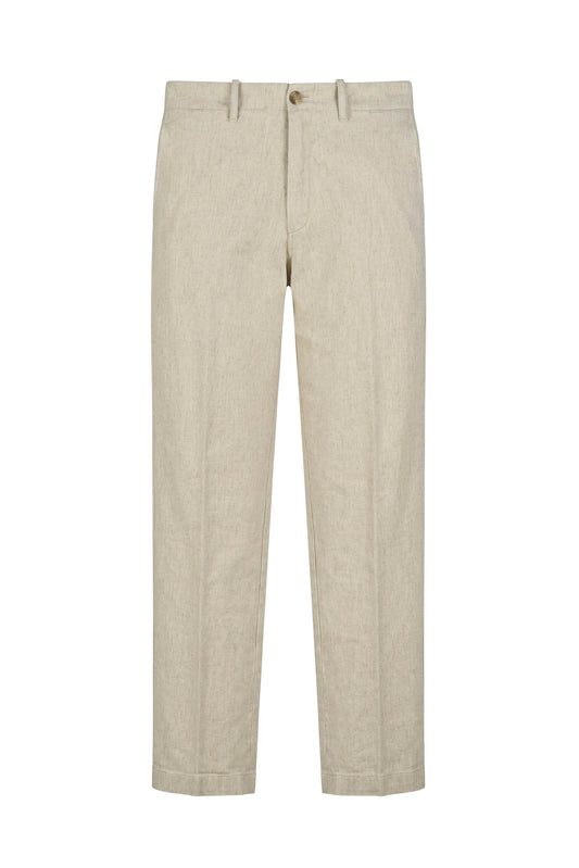 Over melange denim bull trousers - MONTEZEMOLO