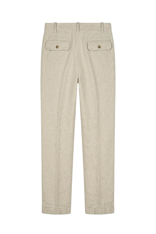 Over melange denim bull trousers - MONTEZEMOLO