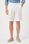 Cotton & Linen Wide-Fit Bermuda Shorts - MONTEZEMOLO