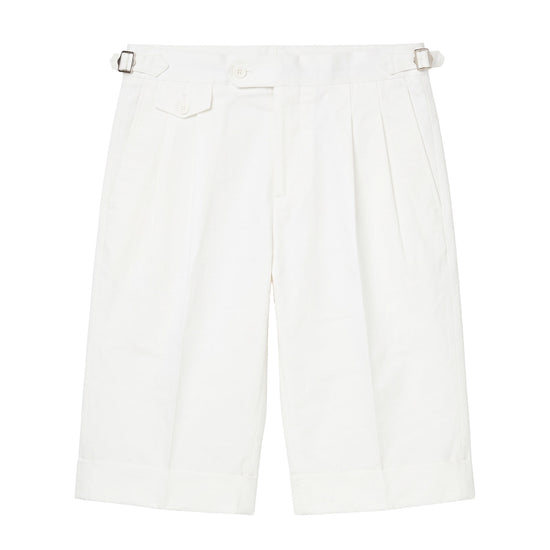 Cotton & Linen Wide-Fit Bermuda Shorts - MONTEZEMOLO
