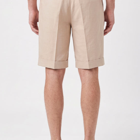 Cotton & Linen Wide-Fit Bermuda Shorts - MONTEZEMOLO