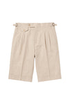 Cotton & Linen Wide-Fit Bermuda Shorts - MONTEZEMOLO