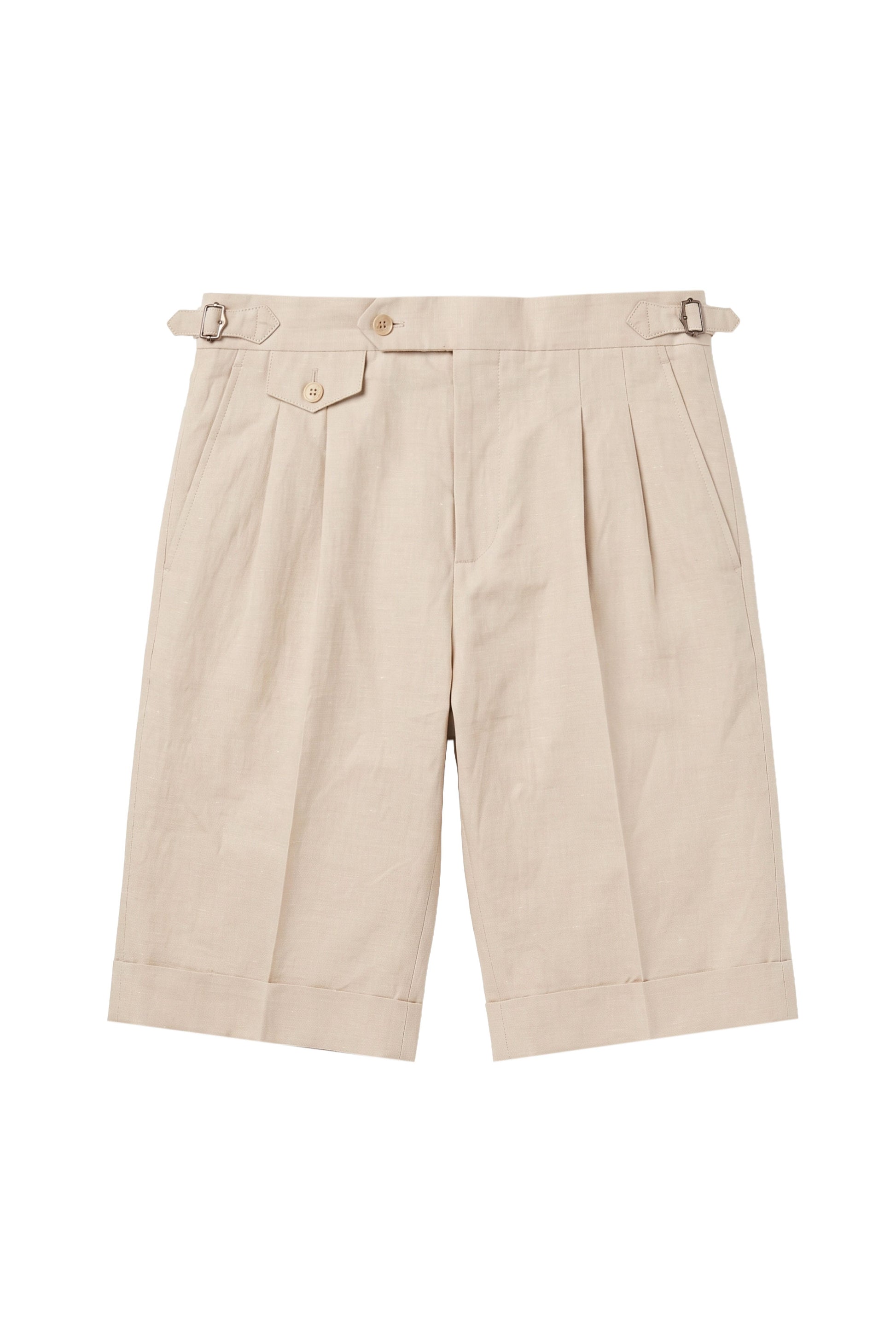 Cotton & Linen Wide-Fit Bermuda Shorts - MONTEZEMOLO