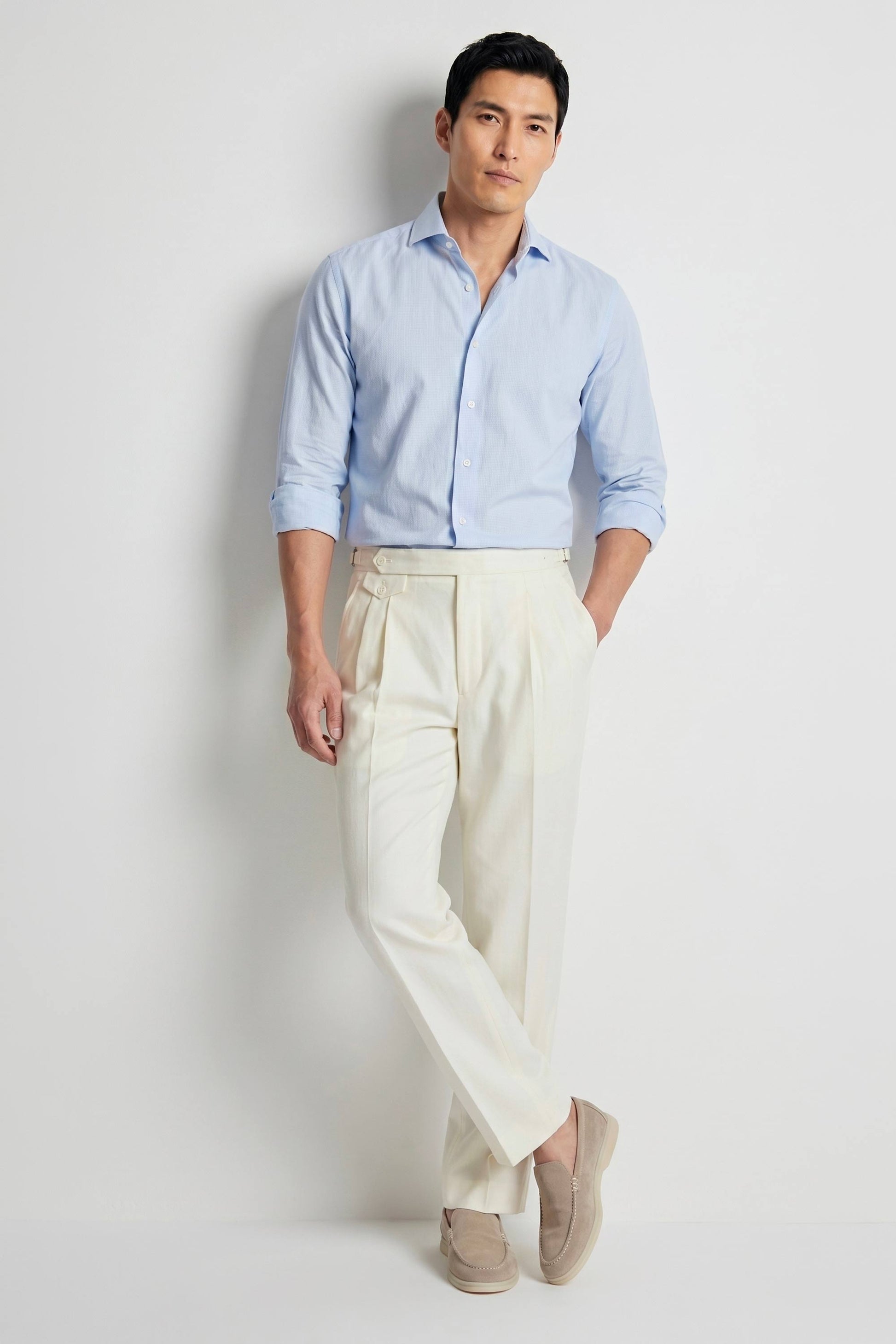 Giro-Inglese Weave Cotton Shirt - MONTEZEMOLO