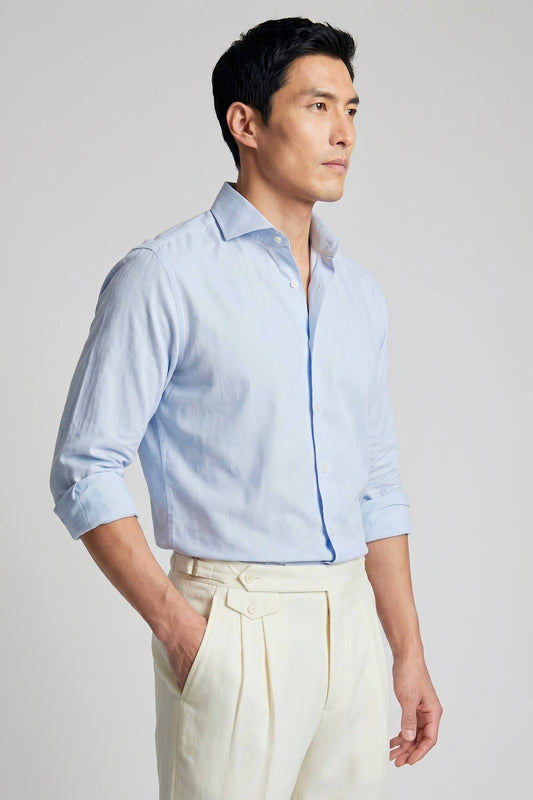 Giro-Inglese Weave Cotton Shirt - MONTEZEMOLO