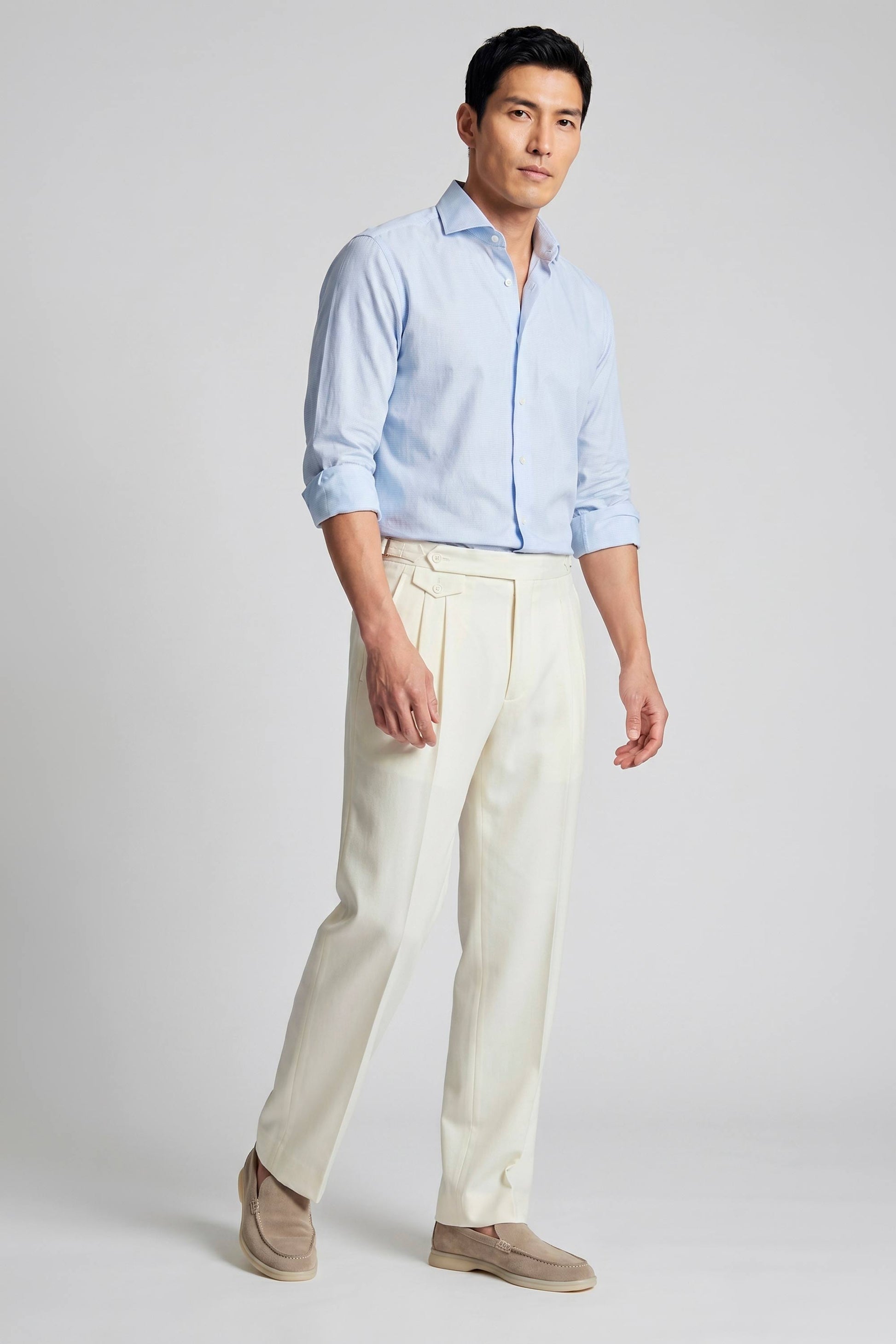 Giro-Inglese Weave Cotton Shirt - MONTEZEMOLO