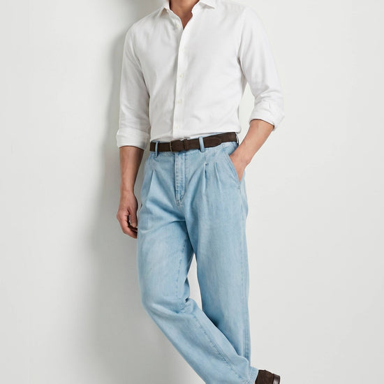 Giro-Inglese Weave Cotton Shirt - MONTEZEMOLO